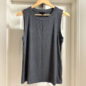 Banana Republic Ribbed Tank Top | L | Charcoal Gray